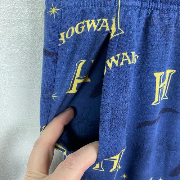 The Wizarding World Of Harry Potter Blue Hogwarts Two Piece PJ Jogger Set Sz.M - Picture 6 of 14
